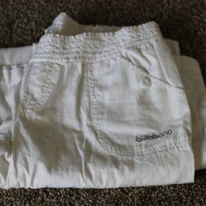 White Cotten Billabong Flare Pants